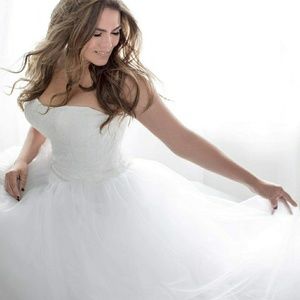 Wedding dress and shoes